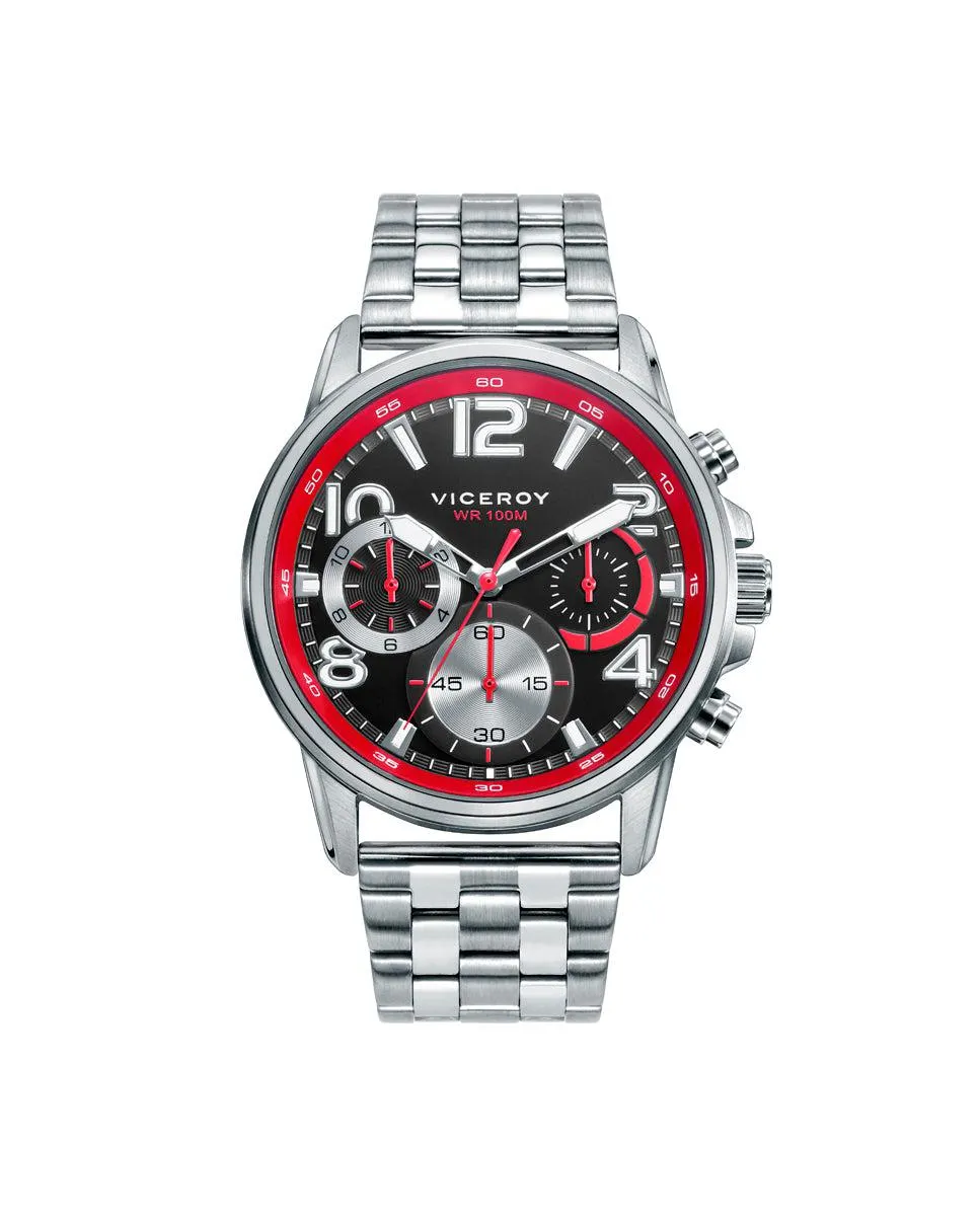 Reloj de niño Next multifunción de acero y esfera negra