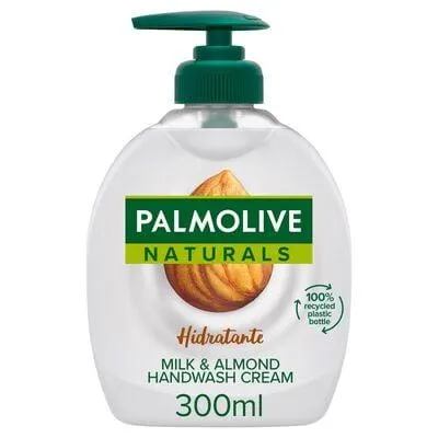 Jabón de manos con dosificador Palmolive 300ml leche y almendras