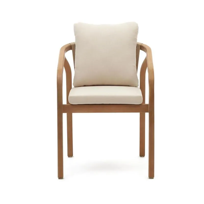 Silla exterior Malaret de madera y cuerda