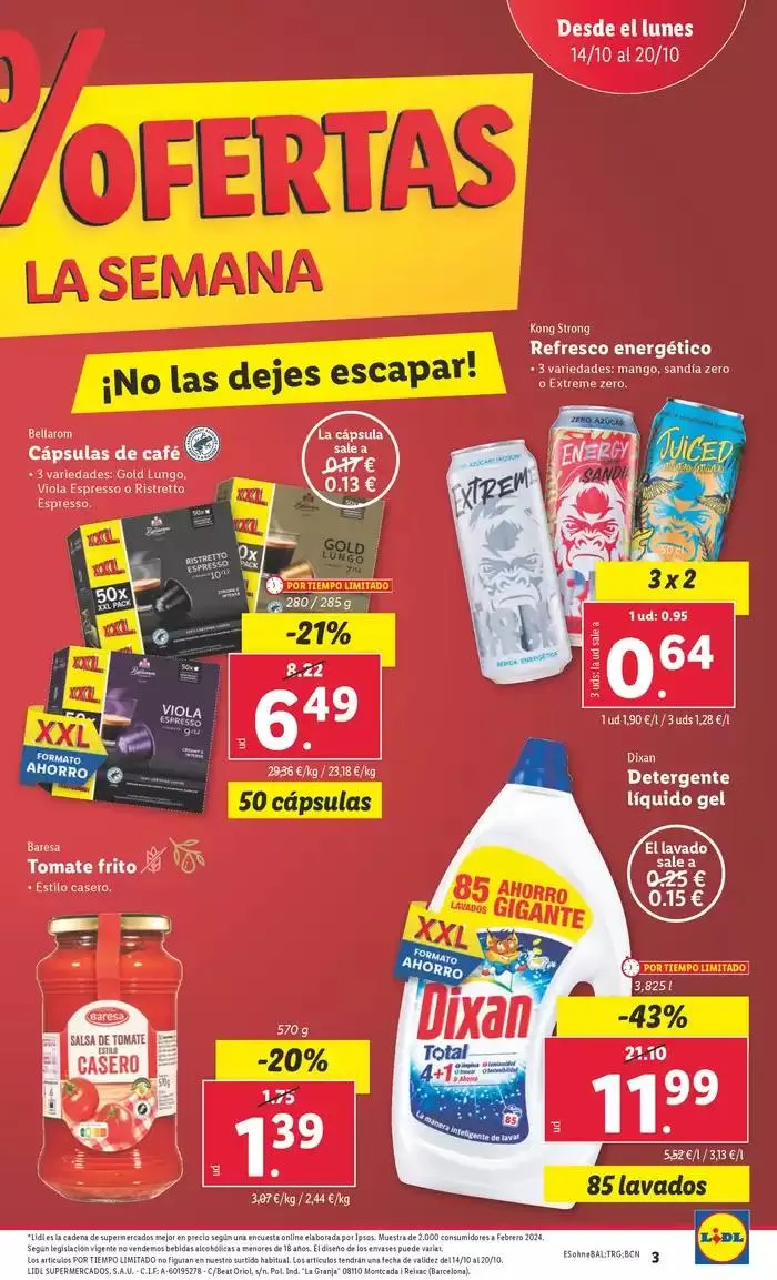 Catálogo de ¡Semana del superahorro Lidl Plus! 14 de octubre al 20 de octubre 2024 - Página 3