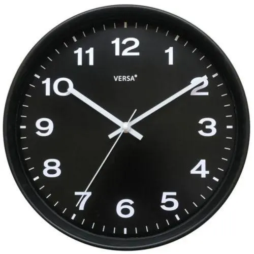 Reloj pared redondo ø30,5 cm - negro