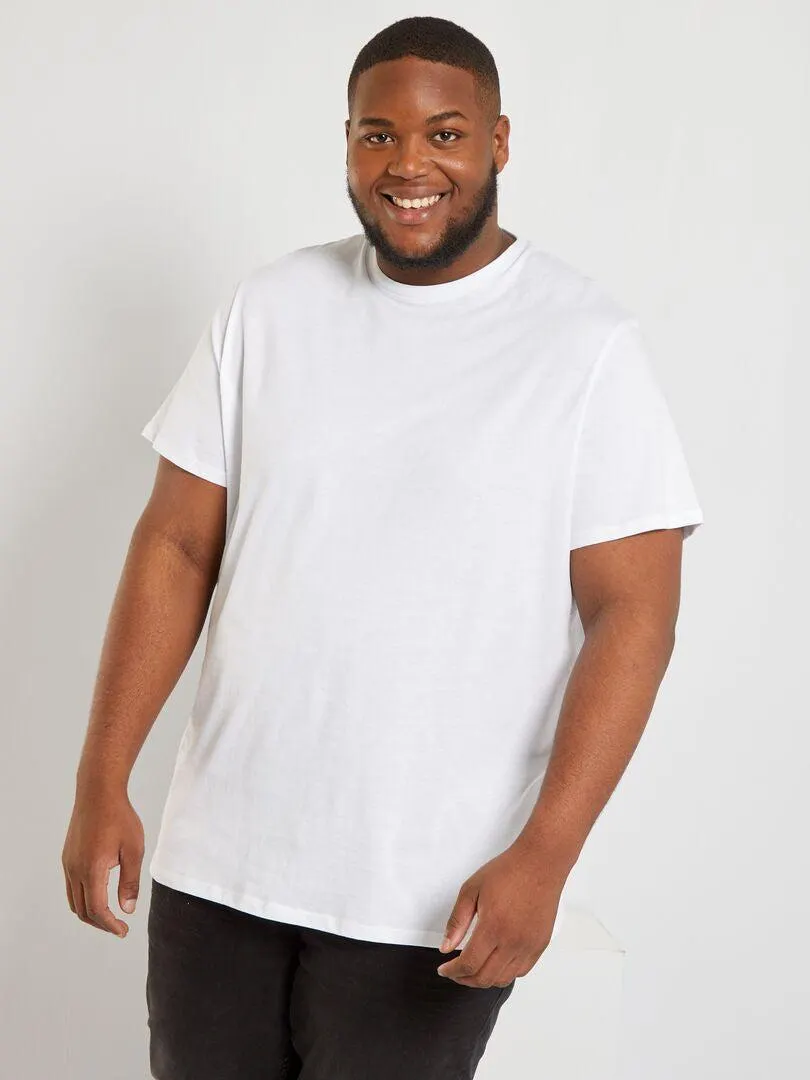 Camiseta de algodón puro - Blanco