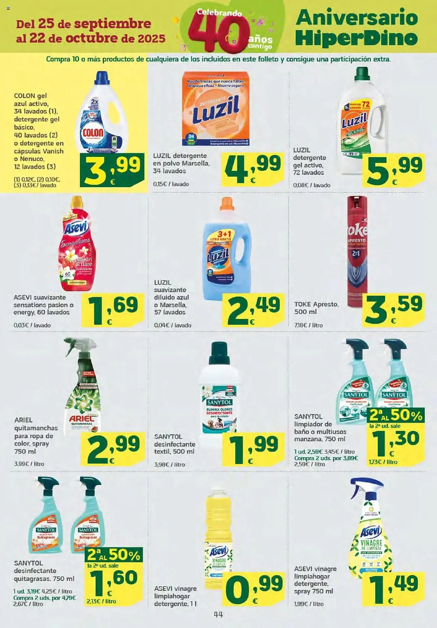Catálogo de Folleto HiperDino 25 de septiembre al 8 de octubre 2025 - Página 44
