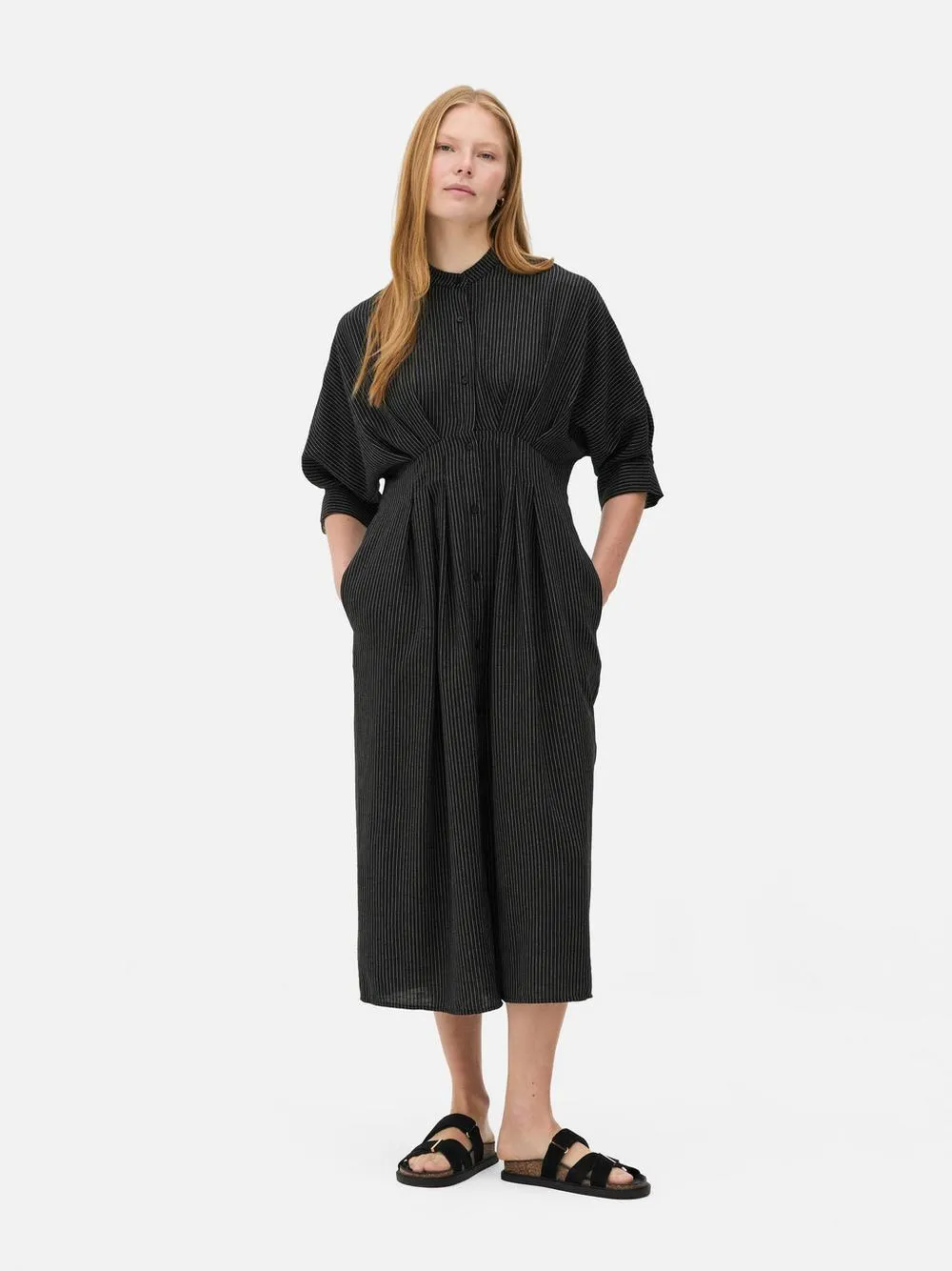 Vestido camisero de manga 3/4 de The Edit