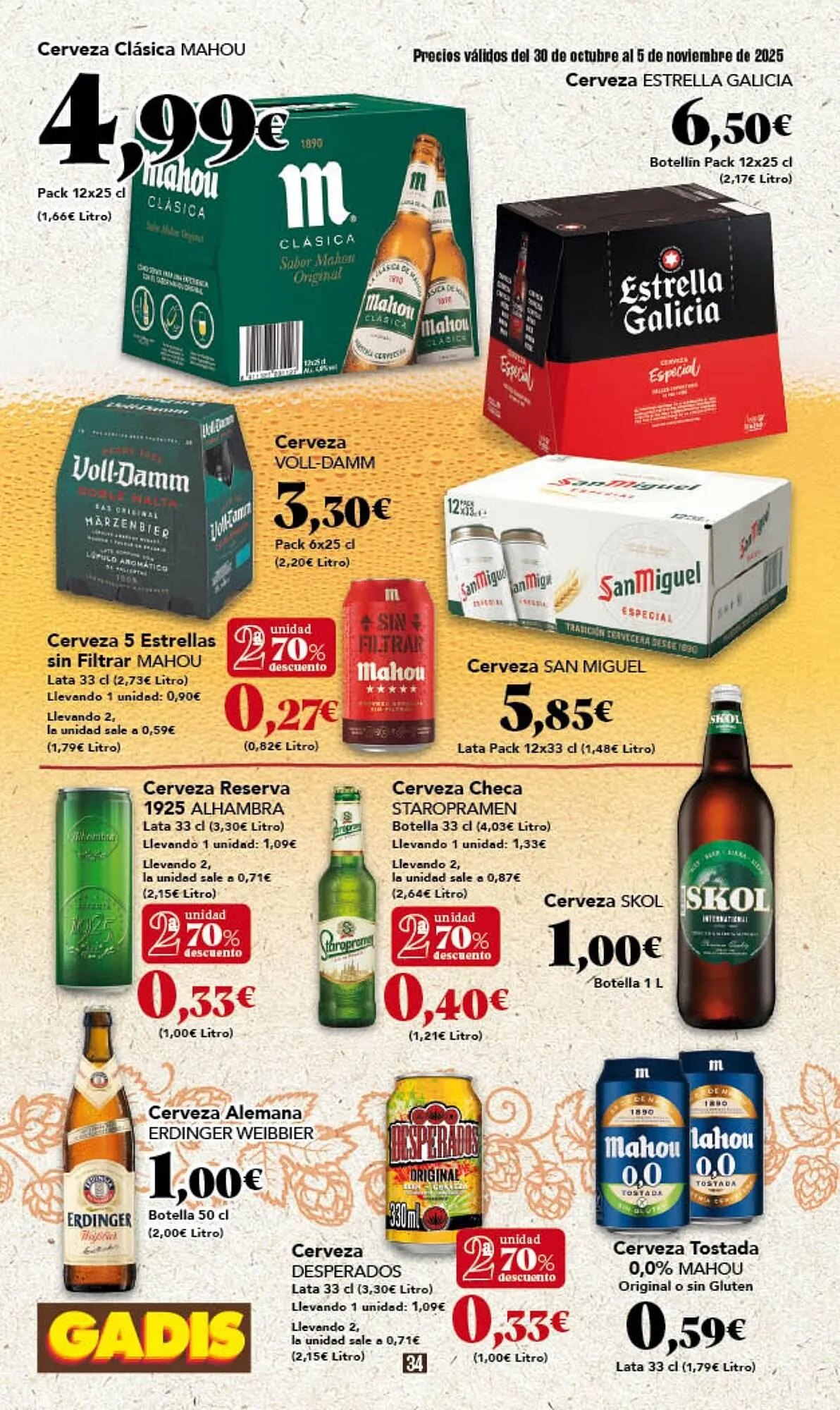 Catálogo de Folleto Gadis 30 de octubre al 5 de noviembre 2025 - Página 34