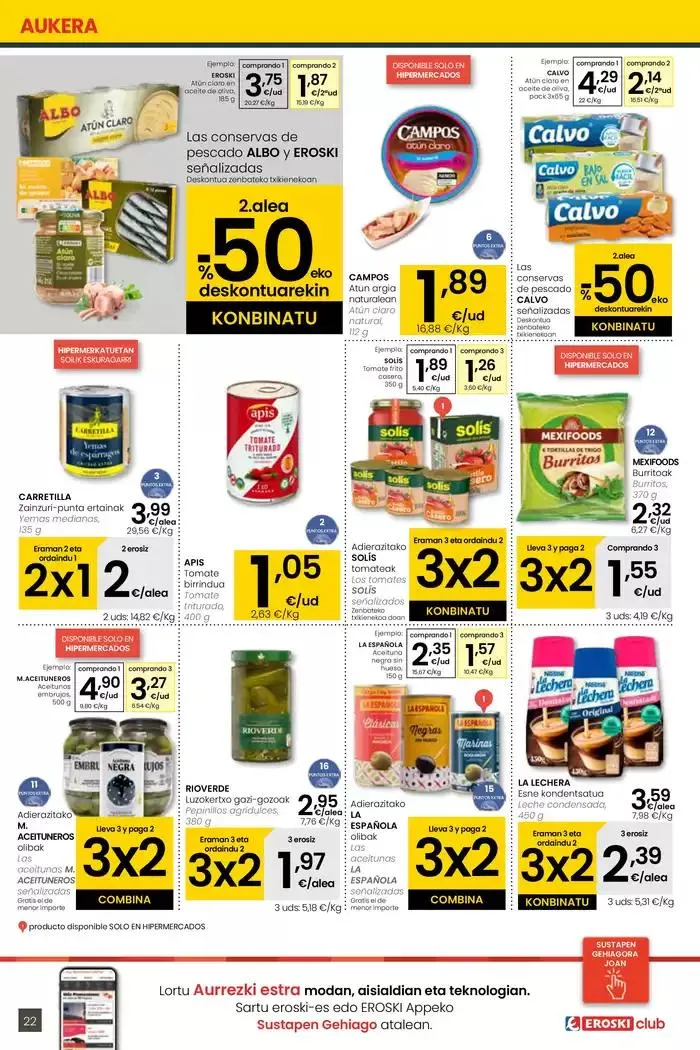 Catálogo de AUKERA OFERTA HIPERMERKATUAK EROSKI 2 de mayo al 13 de mayo 2025 - Página 22
