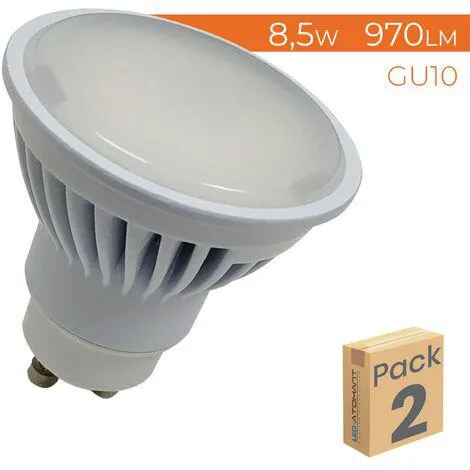 Bombilla LED GU10 8,5W PRO 970LM 120º Blanco Cálido 3000K - Pack 2 Uds.