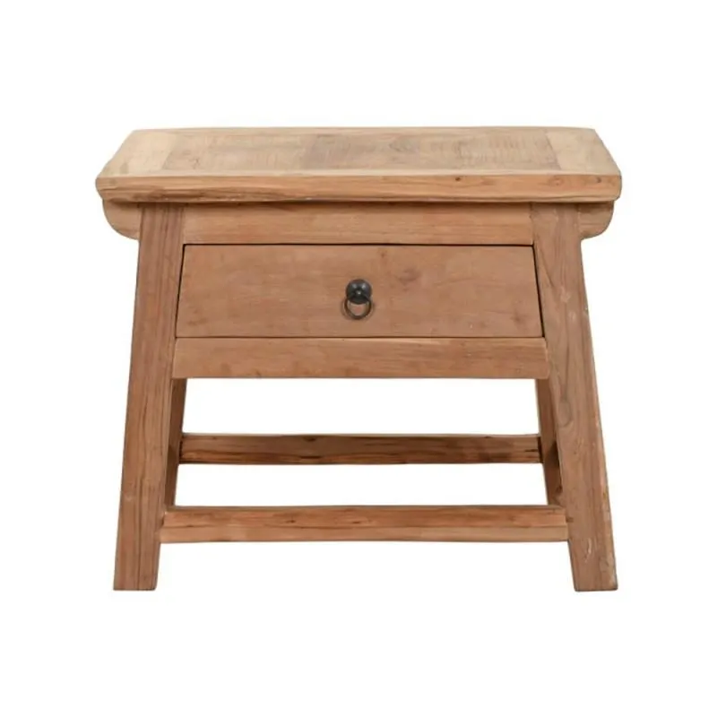 copy of Mango wood and metal bedside table