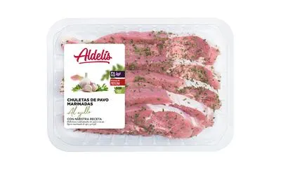 Chuleta de pavo al ajillo Aldelis 450g aproximadamente