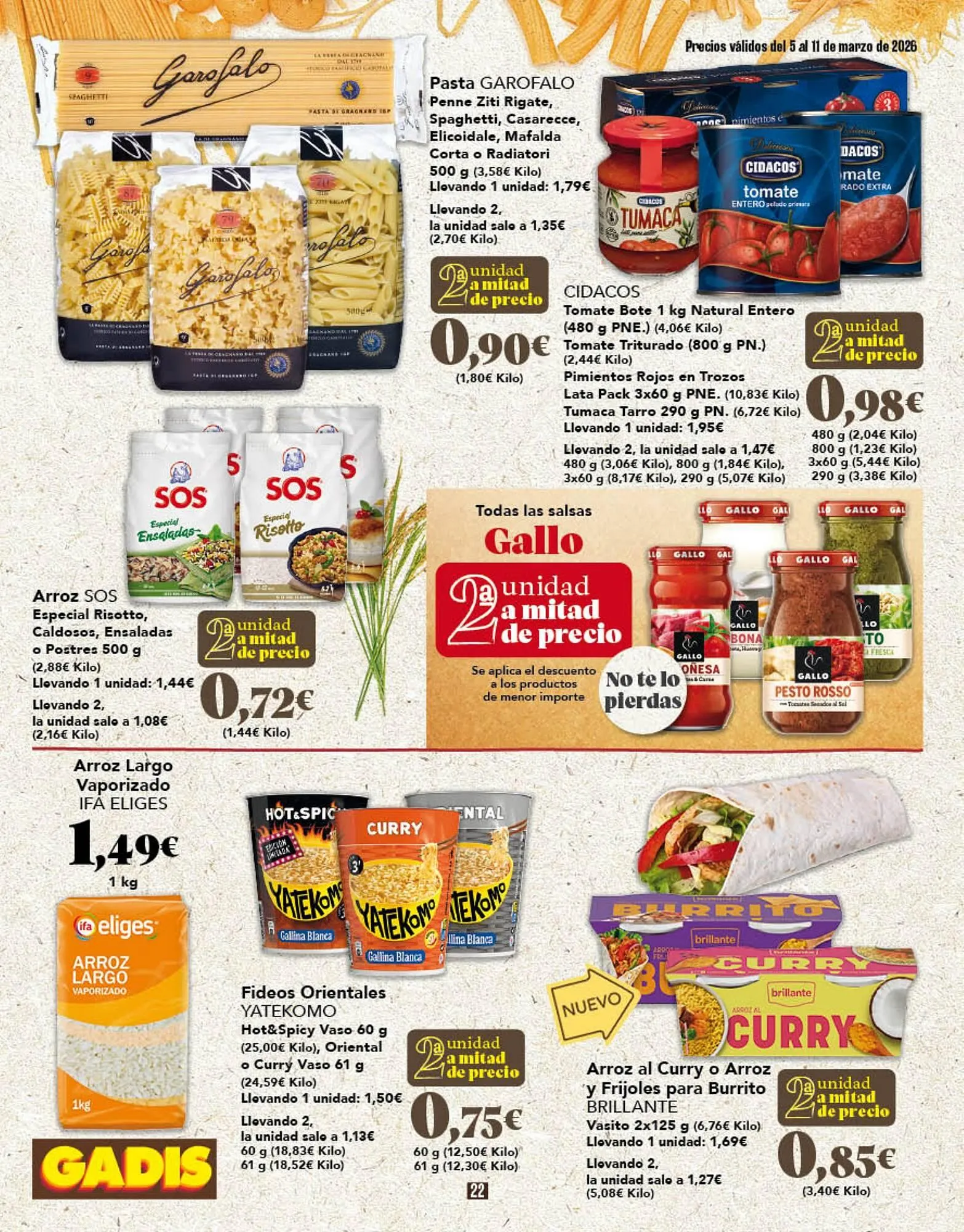 Catálogo de Folleto Gadis 5 de marzo al 11 de marzo 2026 - Página 22