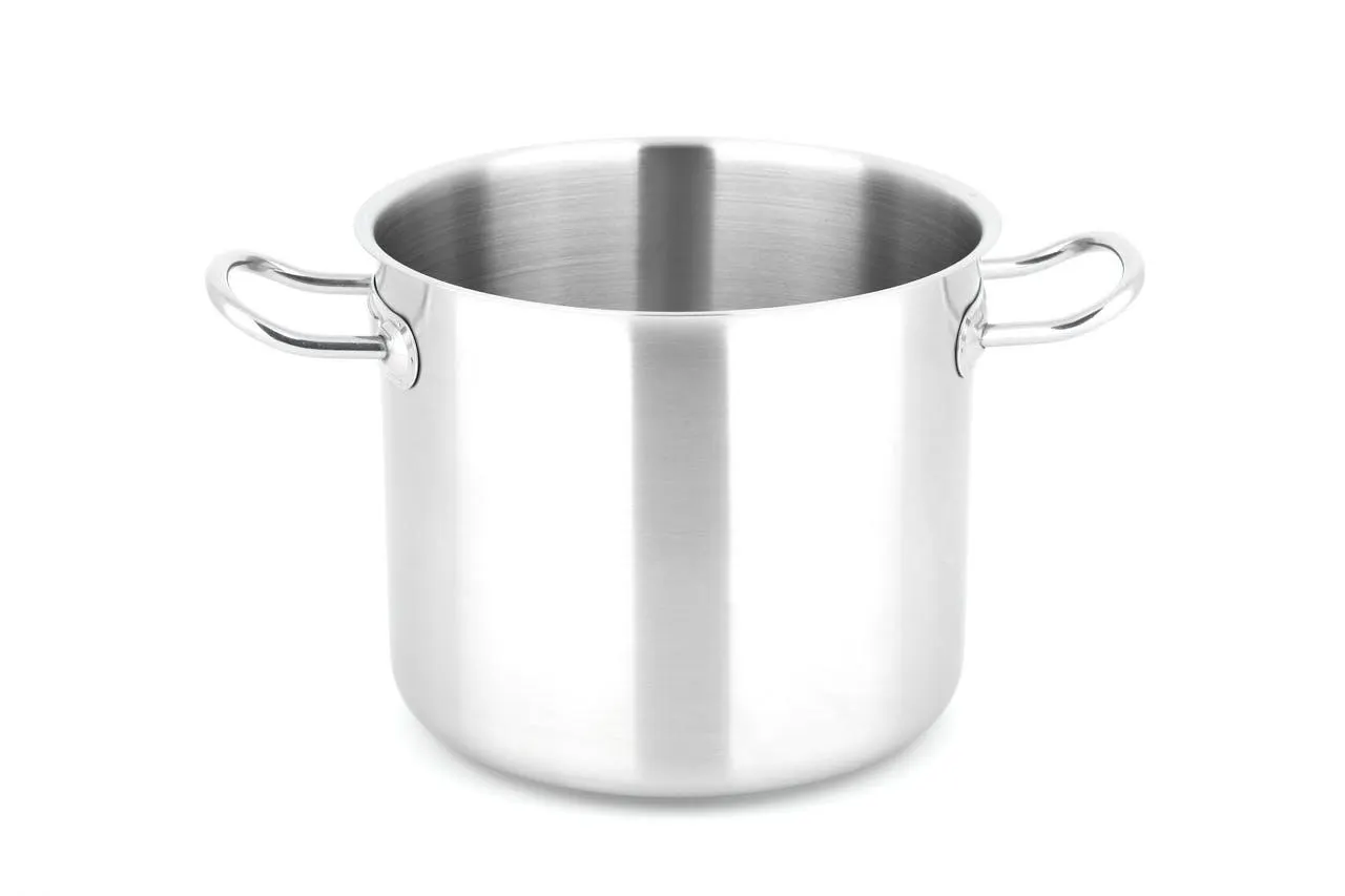 METRO Professional Olla para sopa, acero inoxidable, Ø 16 cm, 2.5 L, altura: 13.5 cm, inducción
