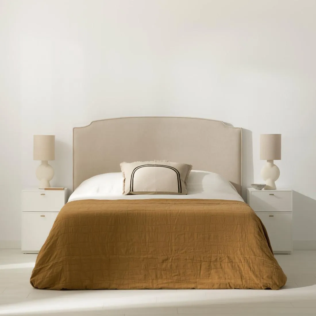 Cabecero tapizado 150/160 beige