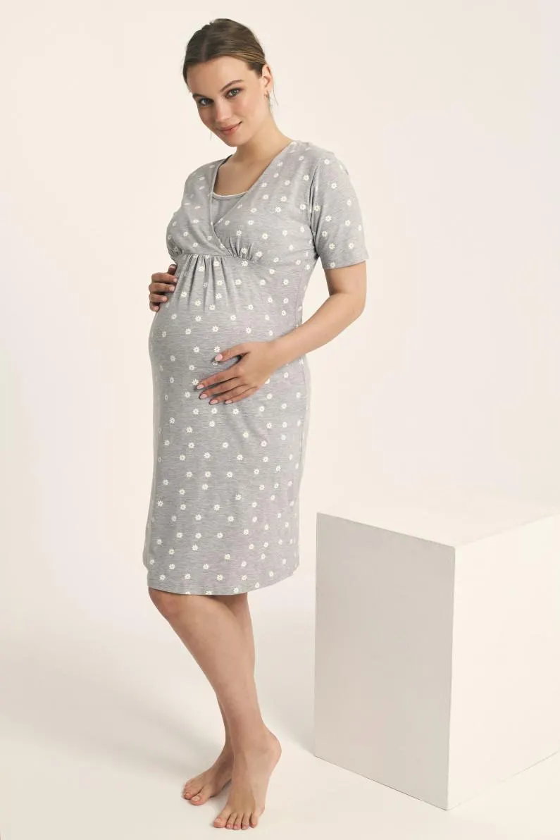 CAMISOLA MATERNAL MANGA CORTA MODAL/ALGODÓN. PRÁCTICO SISTEMA DE APERTURA PARA FACILITAR LA LACTANCIA