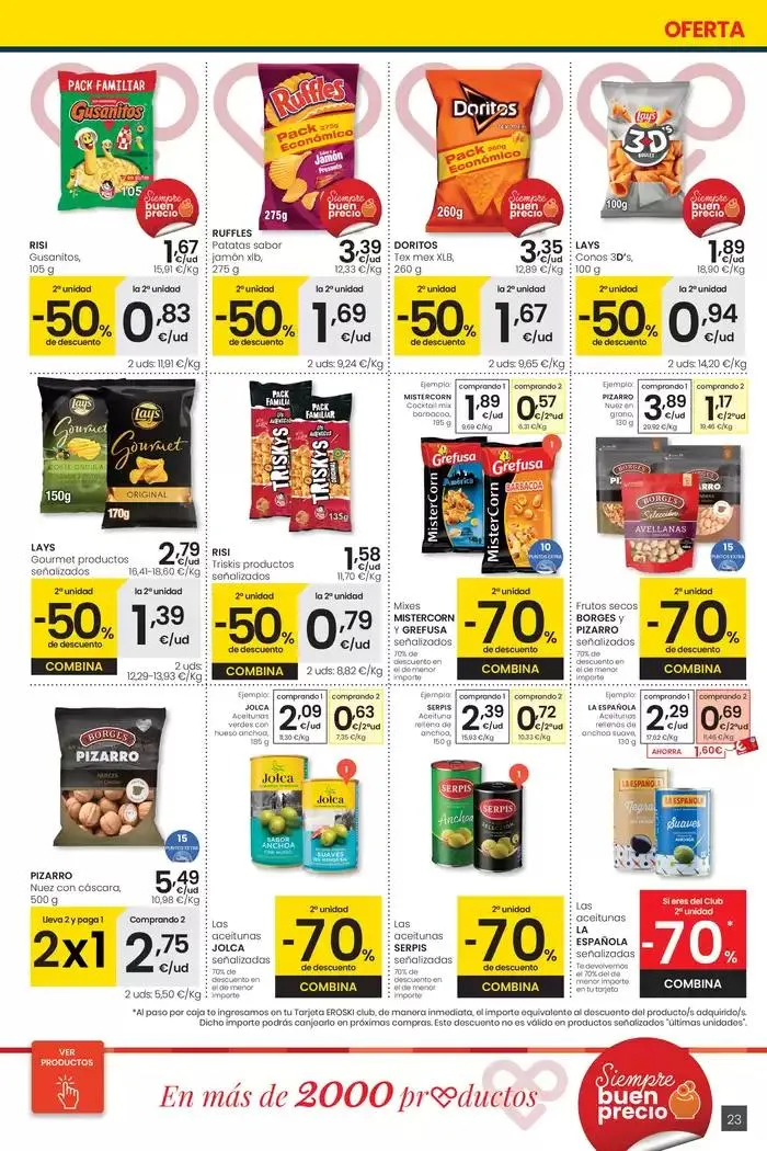 Catálogo de Más de 2000 productos, SIEMPRE A BUEN PRECIO HIPERMERCADOS EROSKI 4 de enero al 14 de enero 2025 - Página 23
