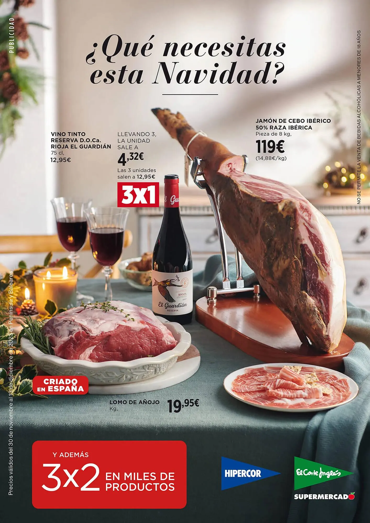 Catálogo de Folleto Hipercor 30 de noviembre al 21 de diciembre 2023 - Página 1