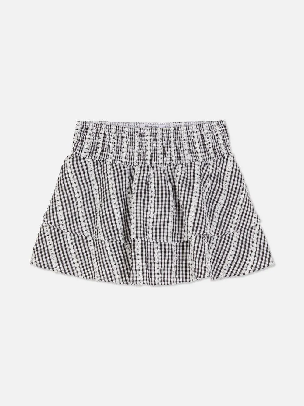 Falda de cuadros vichy a capas