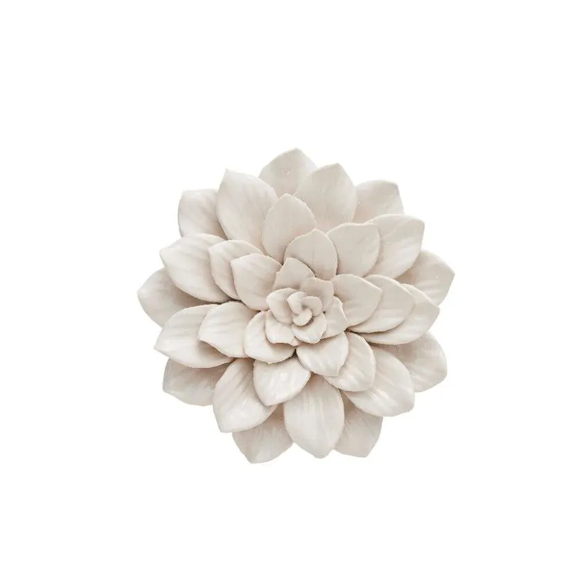 Floria flower wall decoration H4 cm. white