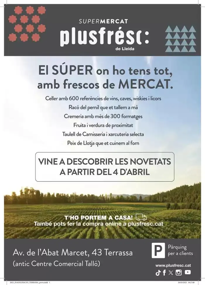 Catálogo de El SÚPER on ho tens tot, amb frescos de MERCAT 1 de abril al 30 de abril 2025 - Página 1