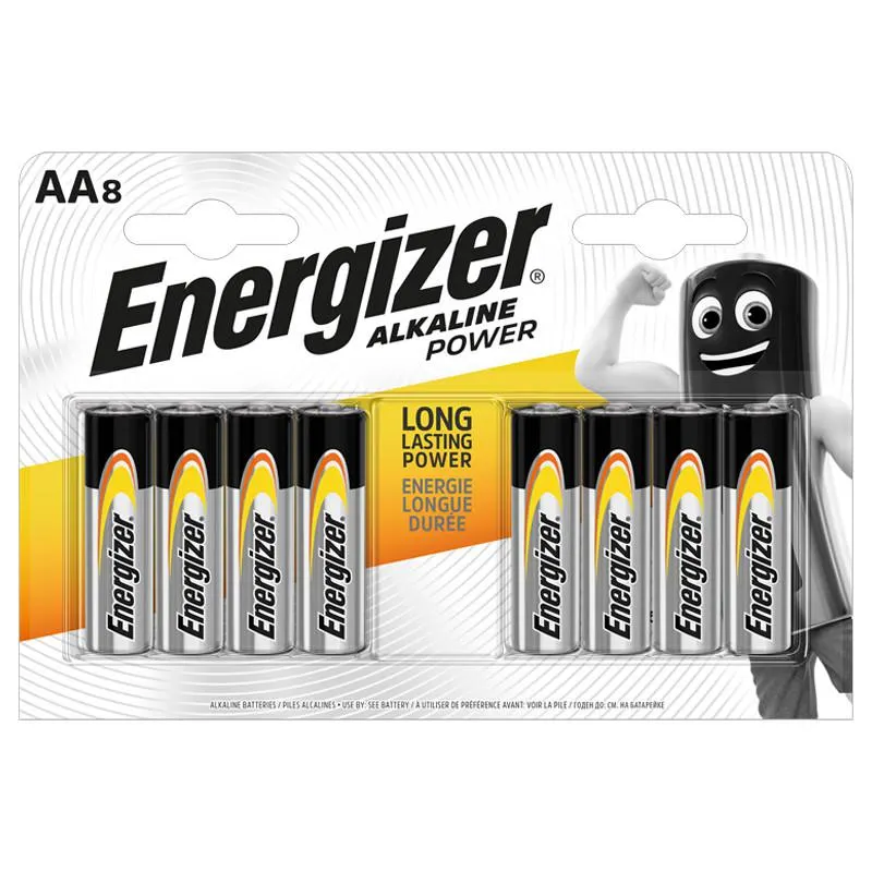 PILAS ENERGIZER ALK. POWER LR6 BL8 AA
