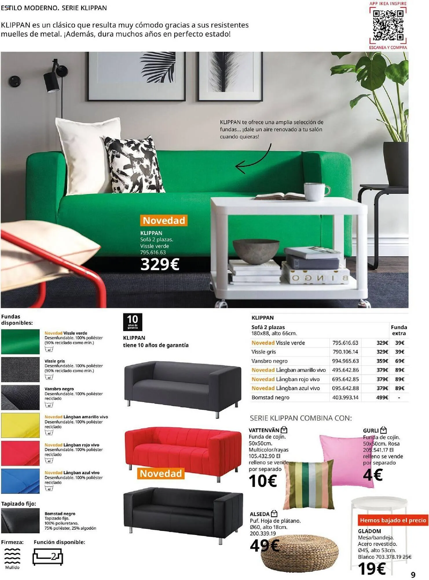 Catálogo de Folleto IKEA Sofás 4 de septiembre al 31 de enero 2025 - Página 9