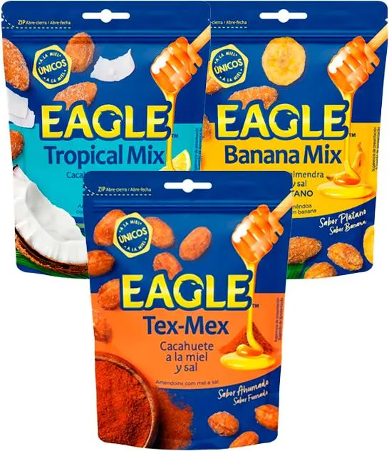 CACAHUETES TEX MEX / BANANA MIX / TROPICAL MIX 85G