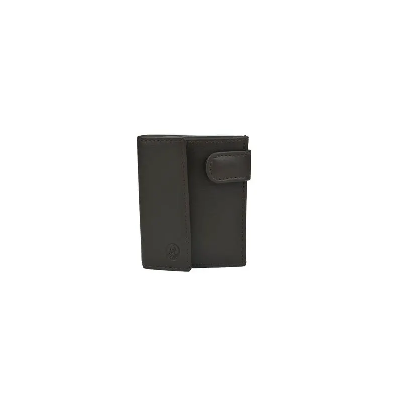 Cartera Monedero hombre en piel vacuno color marrón - Box