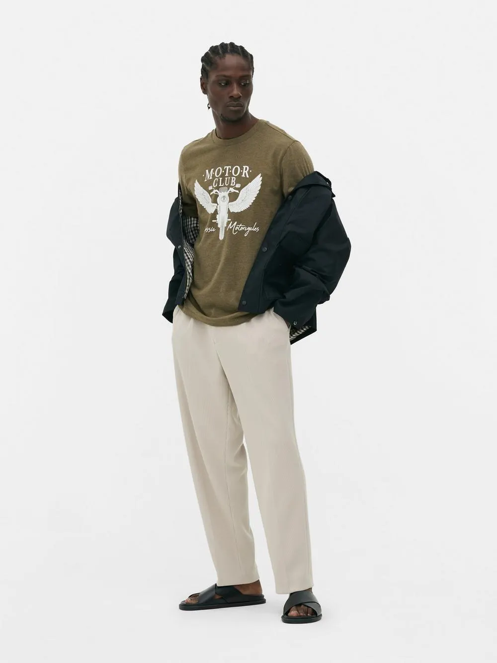 Camiseta con estampado gráfico de «Motor Club»