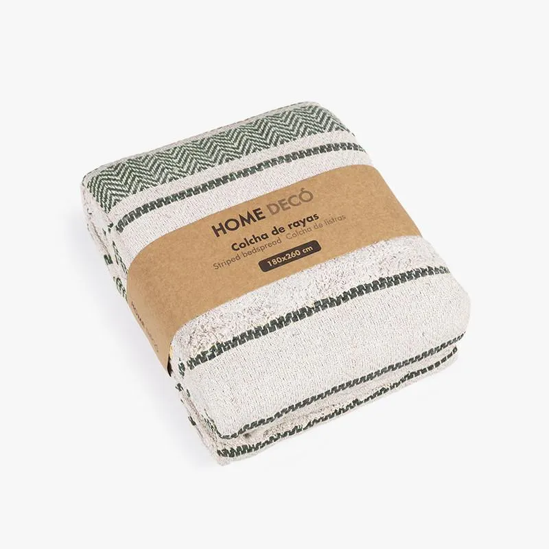 COLCHA 180X260CM RAYAS