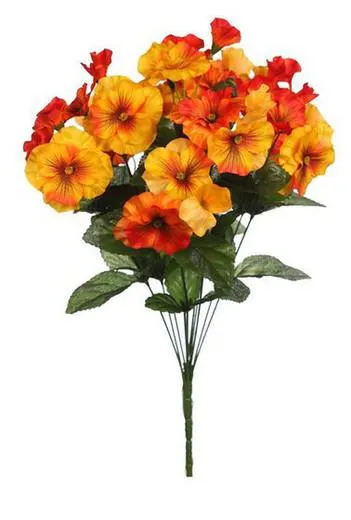 Ramillete de pensamientos artificiales 100 % poliéster