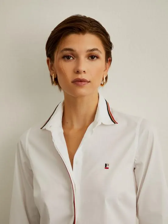 Camisa regular fit raya tricolor