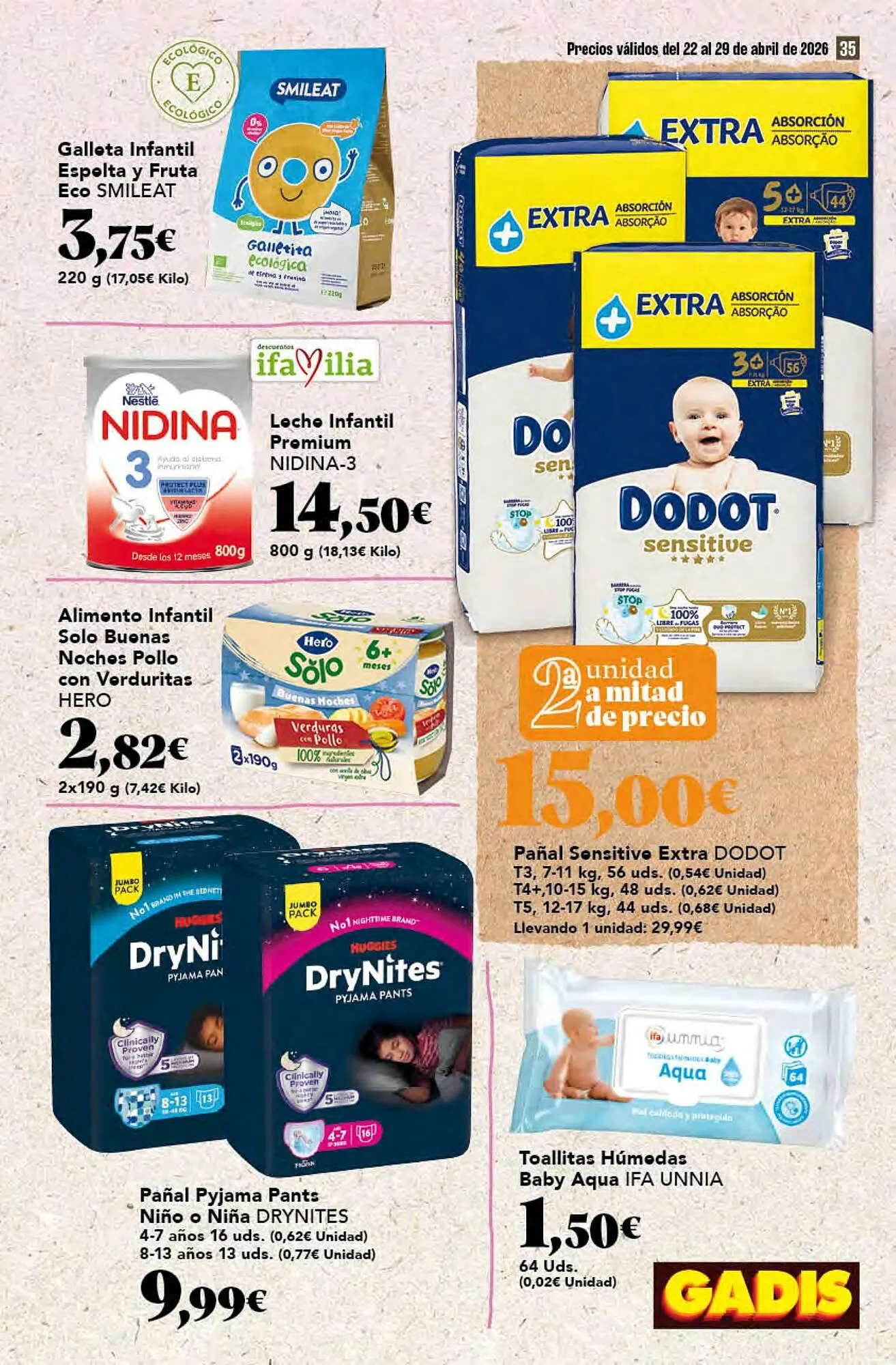 Catálogo de Folleto Gadis 22 de abril al 29 de abril 2026 - Página 35