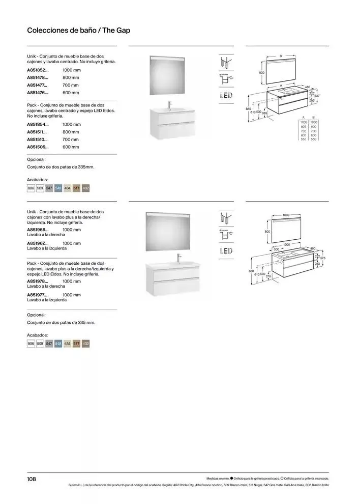 Catálogo de Colecciones de Baño, Muebles y Accesorios 9 de enero al 31 de diciembre 2025 - Página 110