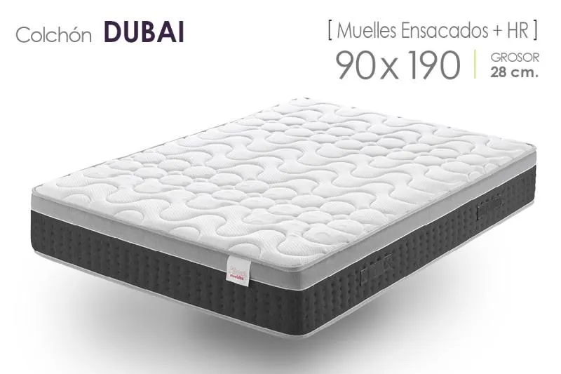 Colchón DUBAI Muelles y Viscoelastico 90x190