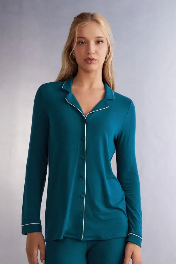 Long-Sleeve Micromodal Jacket