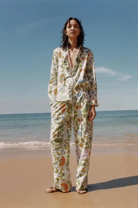 CAMISA POPELÍN ESTAMPADA ZW COLLECTION