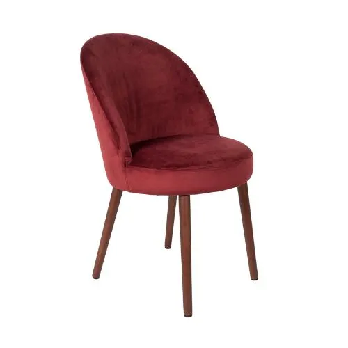 silla de terciopelo burdeos Barbara