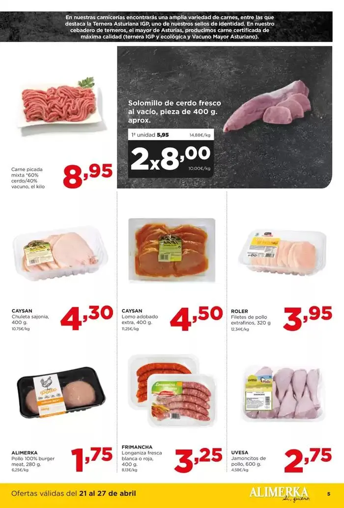Catálogo de Catálogo Alimerka Castilla y León y Galicia 22 de abril al 27 de abril 2025 - Página 5