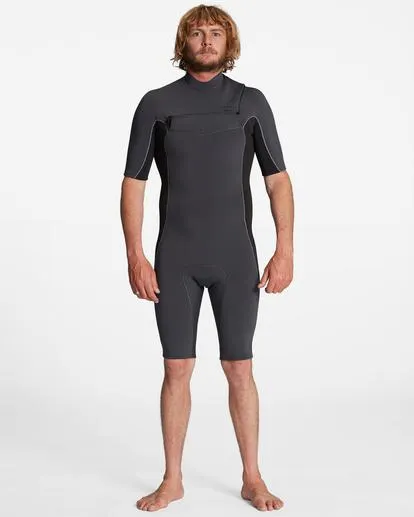 2/2mm Absolute 2022 - Traje de Surf de Primavera con Manga Corta y Cremallera en el Pecho para Hombre