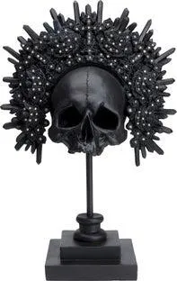 Objeto deco King Skull mate negro