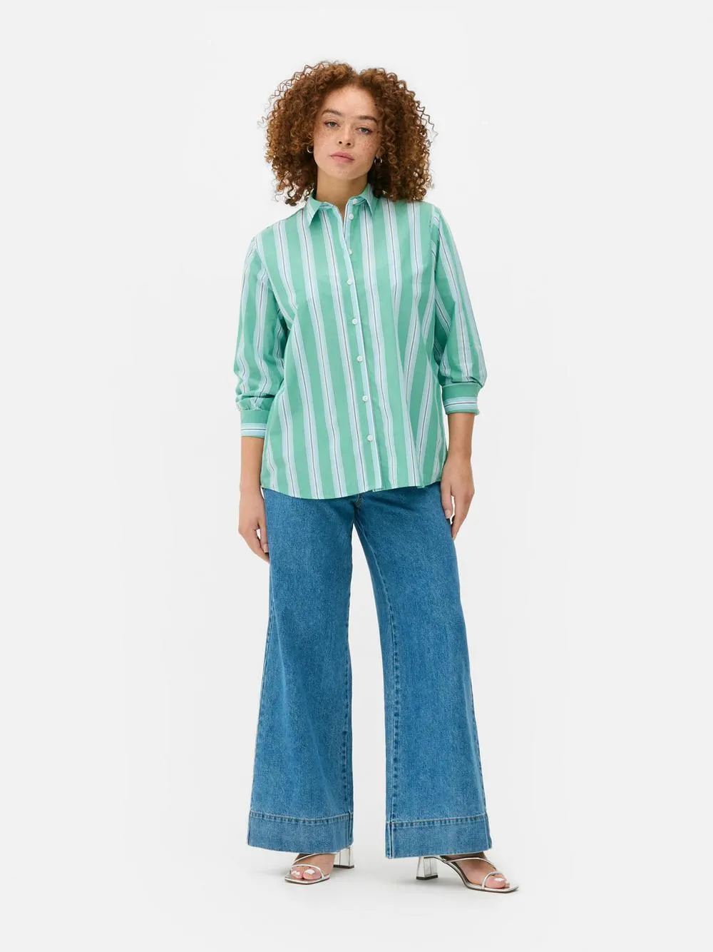 Camicia in popeline a righe