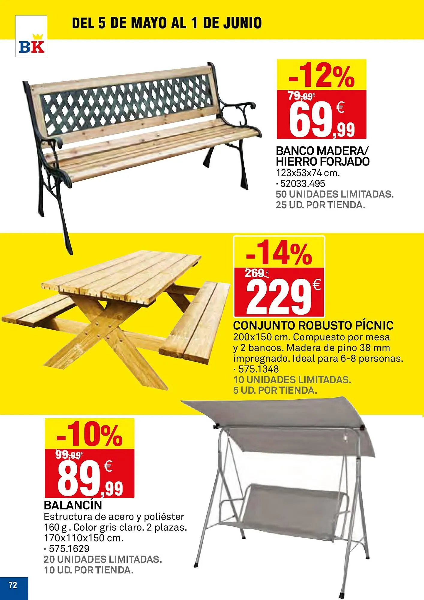 Catálogo de Folleto Bricoking 5 de mayo al 1 de junio 2025 - Página 72