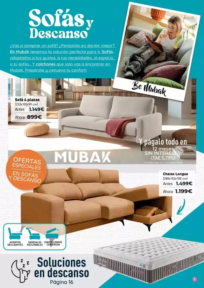 Catálogo de Sofás y Descanso Mubak: ¡Ni tan mal! 2 de abril al 30 de junio 2025 - Página 2