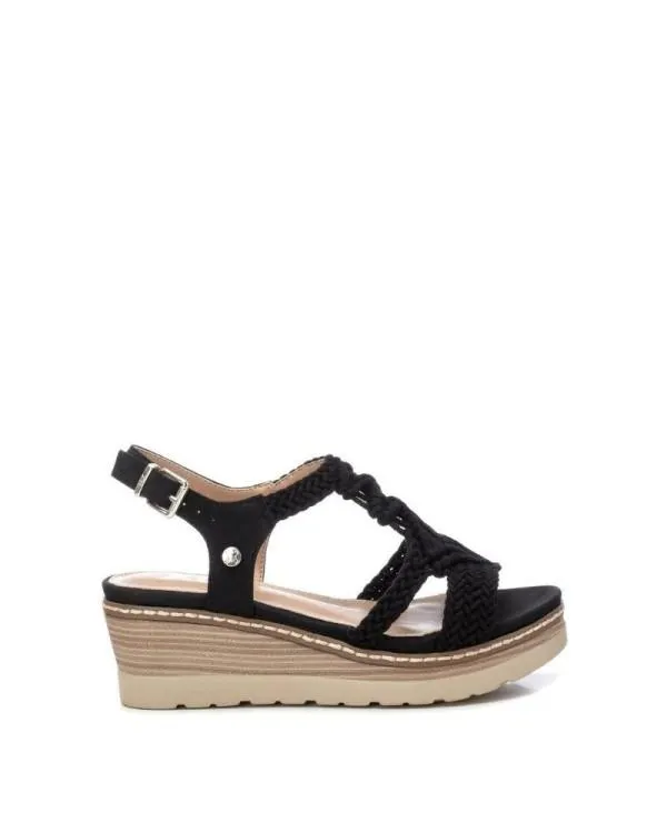 Sandalias Abiertas Alpargatas Mujer Negro 142838