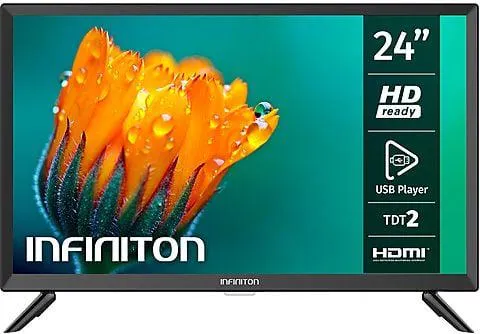 Televisión - Televisor Led 24`` HD 12V INFINITON INTV 24N33C INFINITON, HD-ready, DVB-T2 (H.265)Sí, Negro