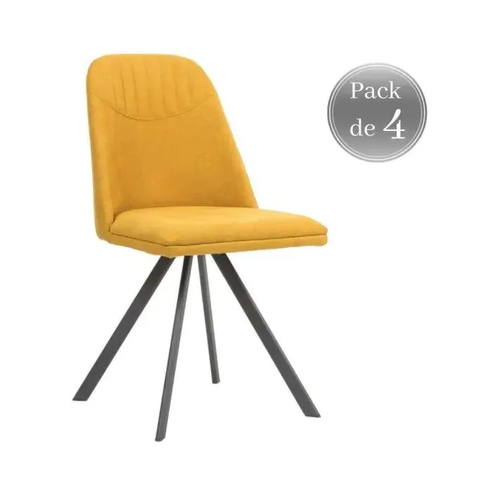 Juego de 4 Sillas Modelo Cris Giratoria en varios Colores