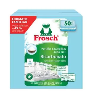 Lavavajillas Máquina Pastillas Soda Frosch 50 uds (Formato Familiar)