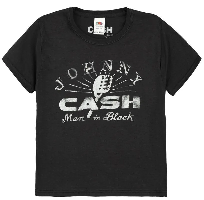 "Kids - Man In Black" Camiseta Negro de Johnny Cash