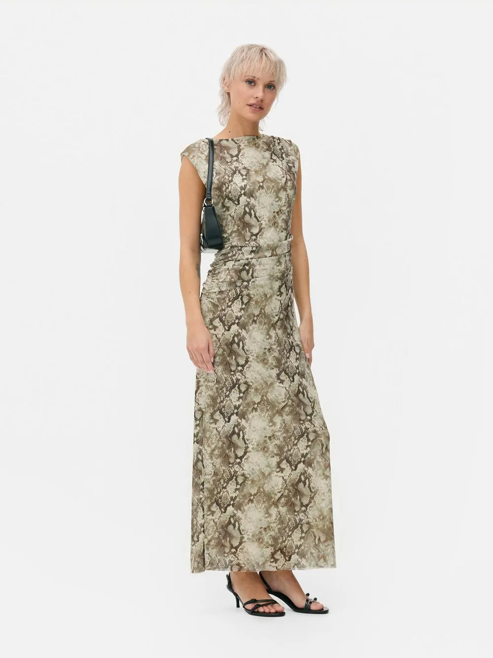 Maxikleid mit Schlangenmuster