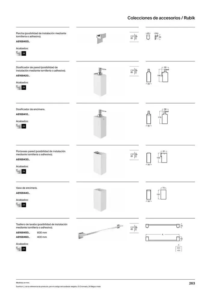 Catálogo de Colecciones de Baño, Muebles y Accesorios 9 de enero al 31 de diciembre 2025 - Página 265
