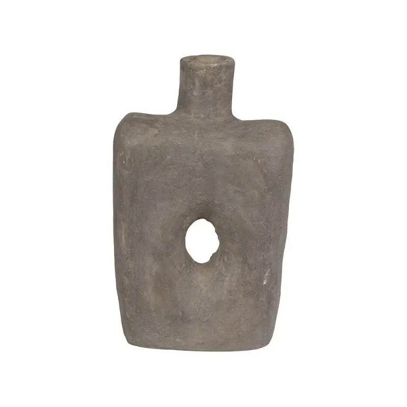 Jarrón Cubist, color arcilla